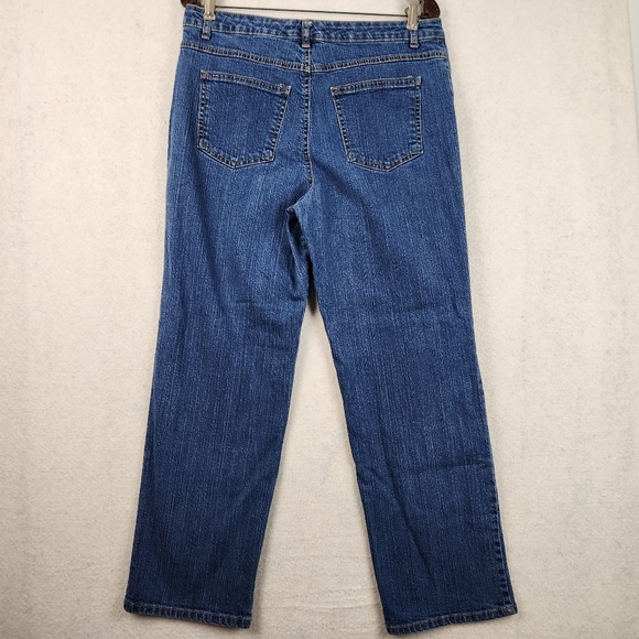 Kim Rogers Petite Women's Size 12P Blue Denim Straight Leg Jeans - Picture 7 of 7